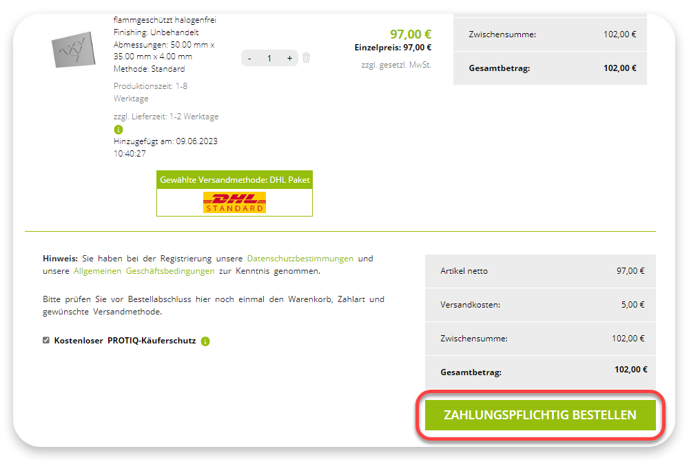 Anleitung zum PROTIQ Marketplace